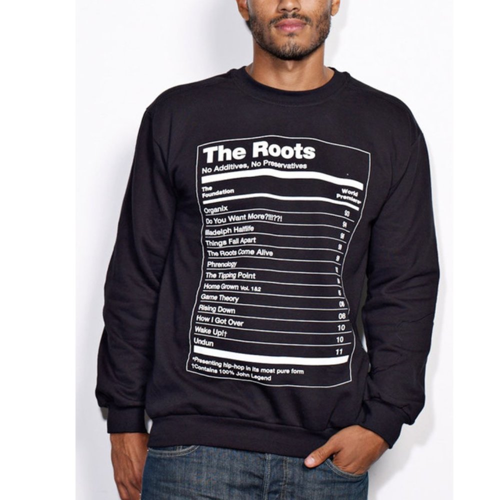 The Roots "No Preservatives" Fleece Pullover Band Sweatshirt M